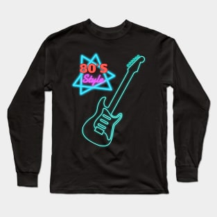 80's style music Long Sleeve T-Shirt